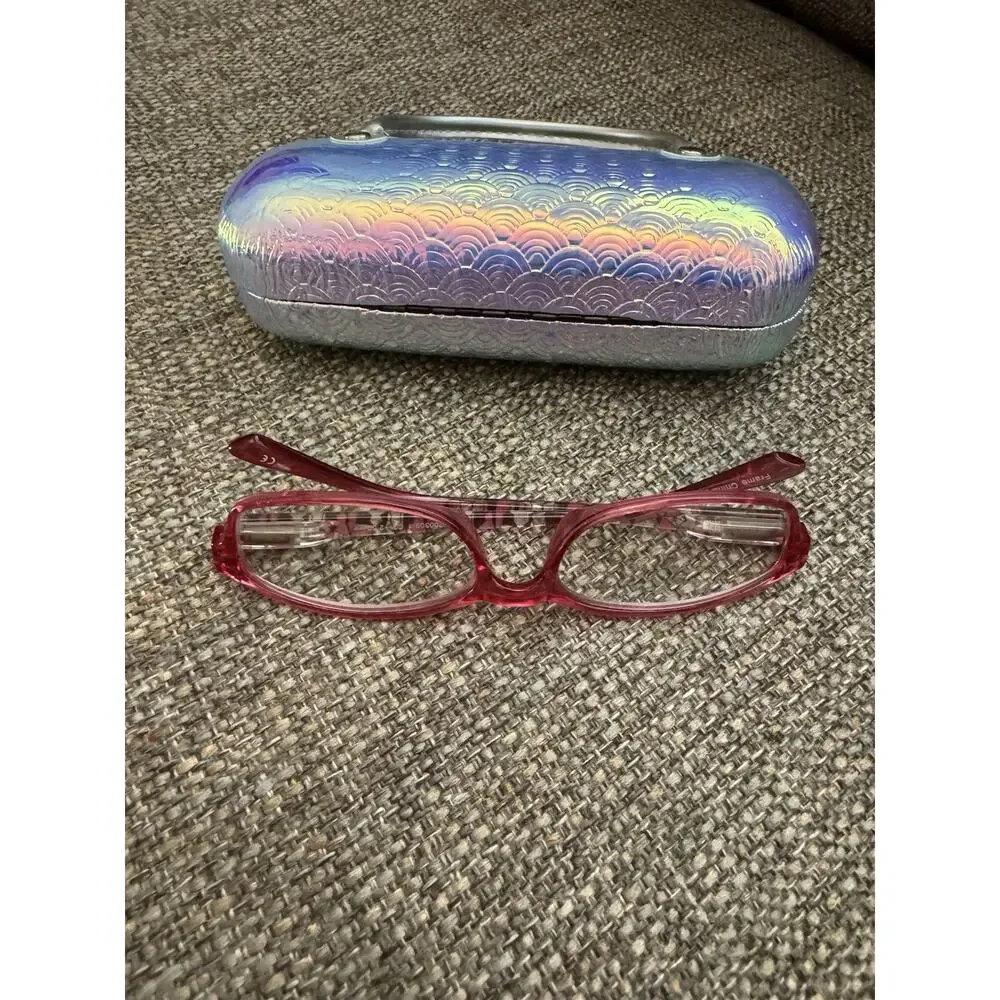 Reading Glasses Youth C2 +2.50 with Eyeglasses Case 7”x4”Hard Shell
